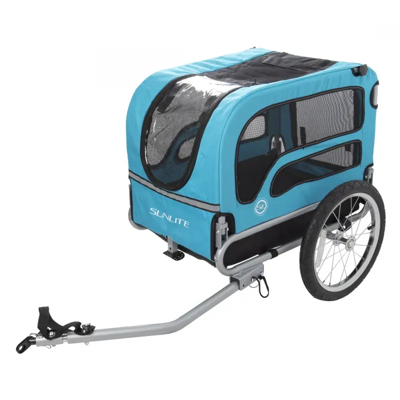 Sunlite Steel Pet Trailer 16-inch in Blue/Gray