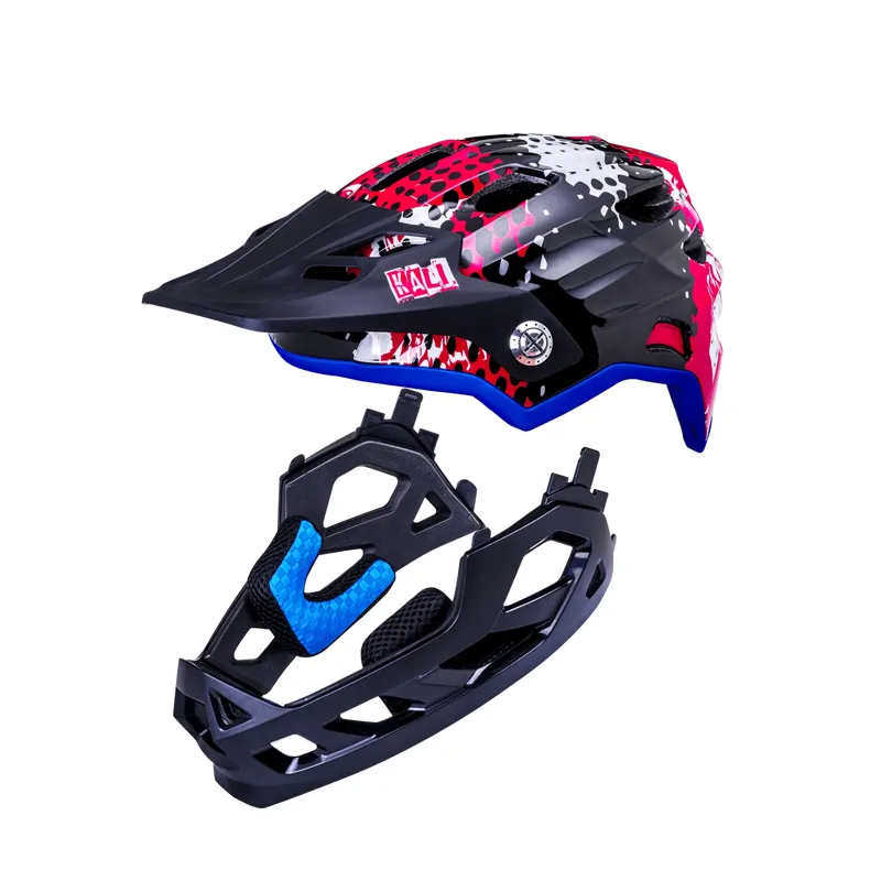 Kali Protectives Maya Full Face Child Helmet Punk Gloss Red-1