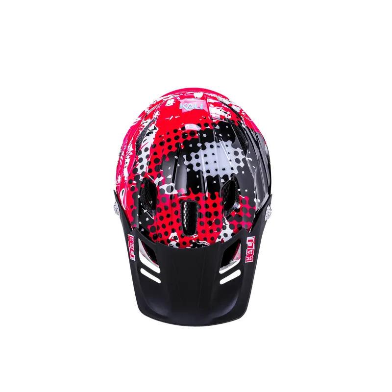 Kali Protectives Maya Full Face Child Helmet Punk Gloss Red-4