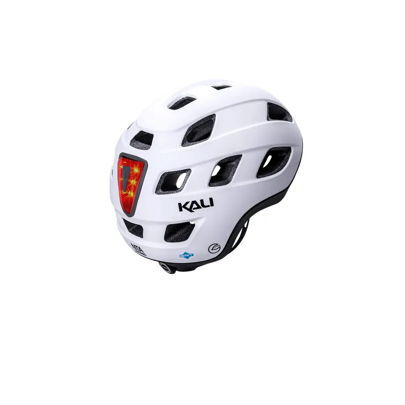 Kali Protectives Traffic Basic Helmet Solid Matte - White/Black-1